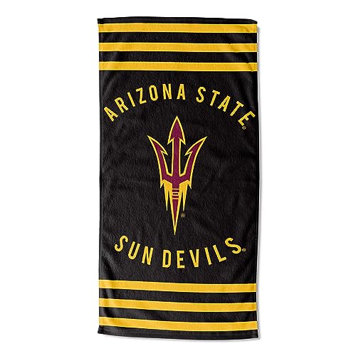 NORTHWEST NCAA Arizona State Sun Devils Beach Towel, 30" x 60", Stripes
