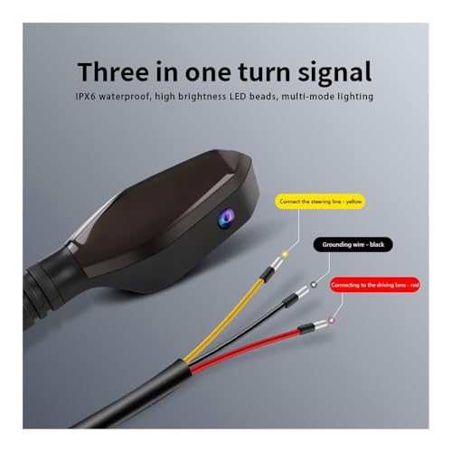 Clignotant de moto à projection LED puissant pour avertir les angles morts - 6