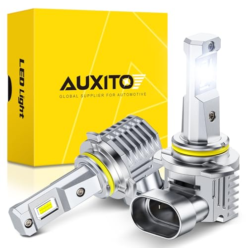 AUXITO 9006/HB4 LED Bulb, 30000LM Brightness 6500K White, Plug-N-Play 120W, 60000+ Hour Lifespan, Canbus Ready, 99% Compatibility, 2PCS