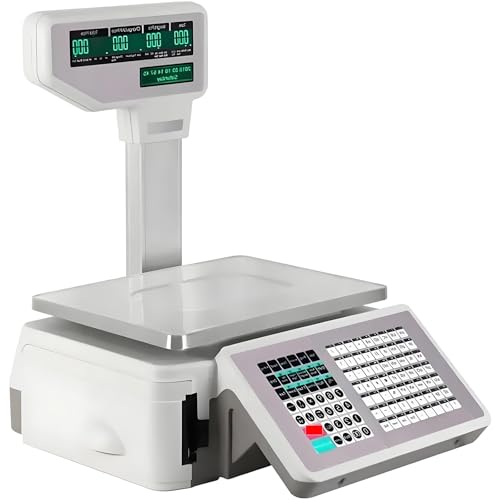Báscula Digital con Impresora y Doble Pantalla LCD 30kg miniatura 1