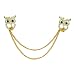 Evelots Owl Sweater Collar Clip Pin-Gold Tone-Cardigan-Shawl-Dress-Blouse-Vest