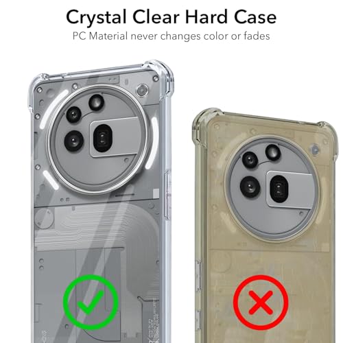 Image of Jkobi Shockproof Crystal-Clear Back Cover for Nothing Phone 3A Pro 5G (Anti Yellow Case | Drop & Camera Protection | Hard Polycarbonate)