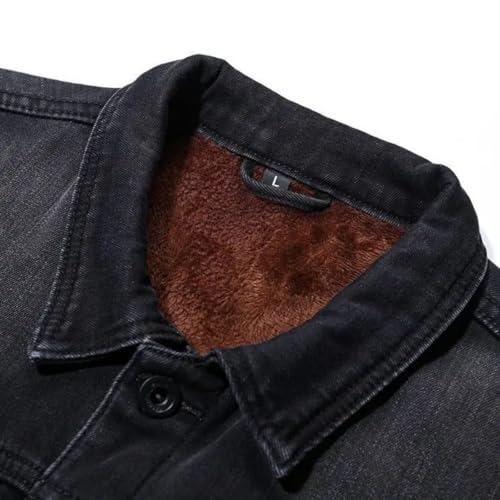 Men's Denim Suit - Slim Fit, Casual Men Blue Jean Set Warm Coat - Loose Two Piece Jean Outfit Adjustable Size4