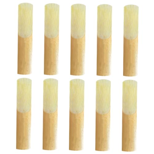 Abaodam 10pcs Alto Saxophone Reeds Lightweight Replacement Reeds for Saxophone Easy to Install Musical Instrument Accessories for Performances and Practice Sessions