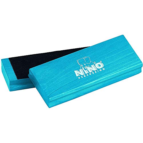 Nino Percussion NINO940B Wood Sand Block Pair, Blue