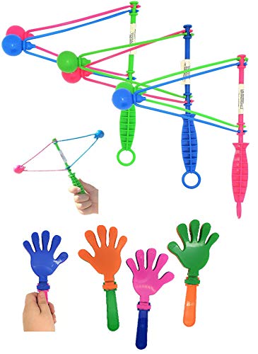 Bundle Pack,12 Large 7 Hand Clappers + 12 Large 8 Neon Clackers,Perfect Noisemakers for Parties, Graduation Celebrations, Birthday Surprise Party or any other Noise Requiring Occasion!