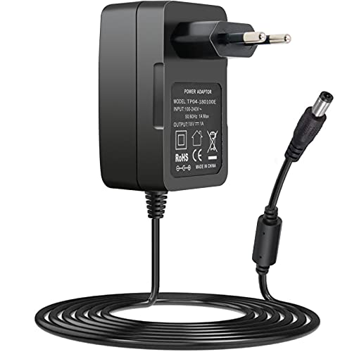 18V 1A Adaptateur d'alimentation AC vers DC, Chargeur de Prise UE adapté pour 18 Volts (0,1A 0,15A 0,2A 0,25A 0,3A 0,4A 0,5A 0,6A 0,7A 0,8A 0,9A) 100mA ~ 1000mA.