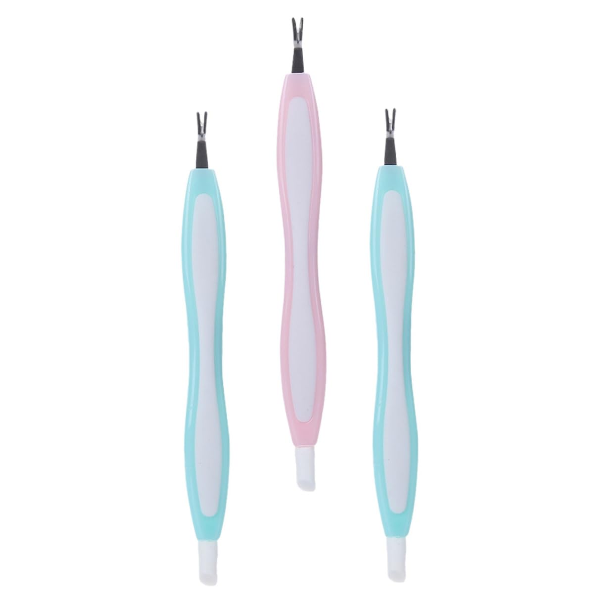 Didiseaon 3pcs Stainless Steel Cuticle Forks Remover Forks Nail Art Tools Random Color