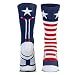 Hockey Woven Mid-Calf Socks | USA | Red & White & Blue