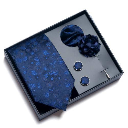 Image of joy alice 70 Colors Ties Set Men Mixed Color Necktie Handkerchief Cufflinks Brooch 3.15 Formal