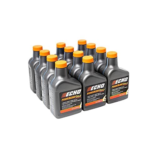 Echo 6450005G Power Blend Gold Oil Mix 50:1 for 2-stroke/2cycle Outdoor Power Equipment, High-Performance Semi-Synthetic, Low Smoke Emission 12.8 fl oz (12 Pack)