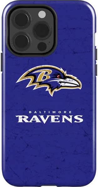 Skinit Impact Phone Case Compatible with iPhone 14 Pro - Officially Licensed NFL Baltimore Ravens - Alternate Distressed Design