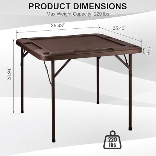 Mesa Plegable 35" para Mahjong Domino Poker Café miniatura 3