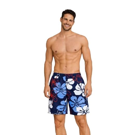 Ladeheid Herren Badehose Badeshorts Beachshorts Schwimmhose LA40-199 (Graphite, 5XL) 7 mareno® - Herren Badeshort mit modernem Blumenmuster in blau, in Größe 5XL