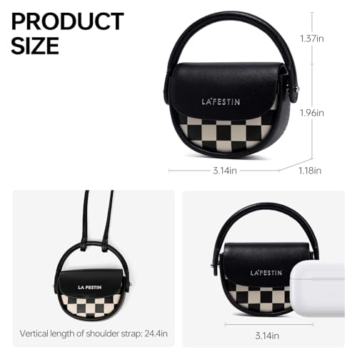 LA'FESTIN Designer Women's Mini Shoulder Bag with Long Strap - Fashionable & Universal, Storage Bluetooth Earphone2