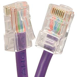 Cable Patch Cat6 0.5 pies morado miniatura 1