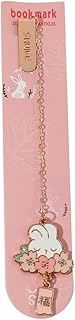 Gold Metal Bookmark Pendant Romantic Sakura Rabbit Alloy Chain Pendant Bookmark Marker of Page Stationery School Supplies Book Covers and Book Accessories - Buy now