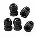 Tool parts 5pcs PG16 Nylon 4 Hole Adjustable Cable Gland Connector Joint Black PA16-H4-03B