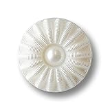 Material: Kunststoff Knopfparadies - 10er Set weiß Schimmernde Kunststoffknöpfe, Fast wie Posamentenknöpfe. Ø: ca. 10mm!