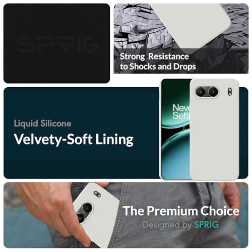 Image of SPRIG Compatible with OnePlus Nord 4 Premium SilkTone Back Cover Drop Tested Shock Proof Mobile Case for Men, Women, Boys and Girls with Camera Protection (Light Grey)