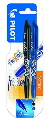 Pilot Spain Frixion Ball Stylo roller effaçable, Lot de 2, couleur BLEU et Noir Cover