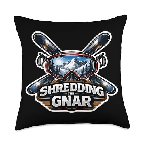 Shredding The Gnar Expert Skier Ski Lover Skiing Slang Snow