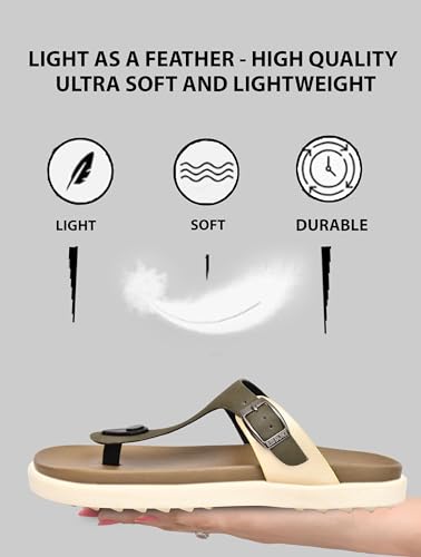 Image of Extra Super Soft Comfortable Cushion with Adjustable Strap Lightweight Sandal Waterproof Pain Relief Anti-Skid Sole Slipper OUTDoor INDoor Stylish Footwear for Women All-Day Comfort BB1105