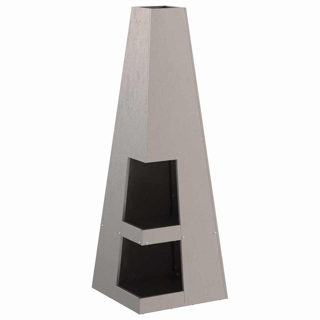 Brasero de acero resistente al agua, color marrón, 35 x 35 x 100 cm, para exteriores, para hasta 4 personas, para jardín, terraza, balcón, calor y llama