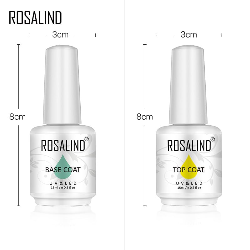 Set Gel Top Coat y Base Coat 2 Pzs Rosalind miniatura 5
