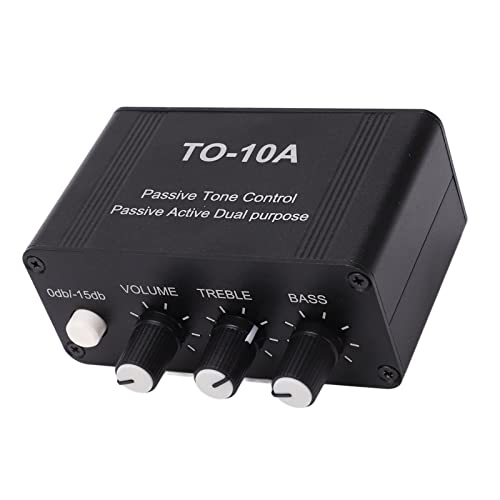 Mini Preamplificatore Audio Stereo con Controllo Tono EQ Passivo per Home Studio DJ
