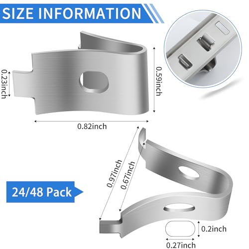Sel Natural 8 Pcs 40 Inch Shelf Pilaster Tracks and 24 Pcs Shelf Clips Adjustable Metal Rail Mortise Mount Pilaster Strip Standard for Bookcases Cabinet Closet Shelving System