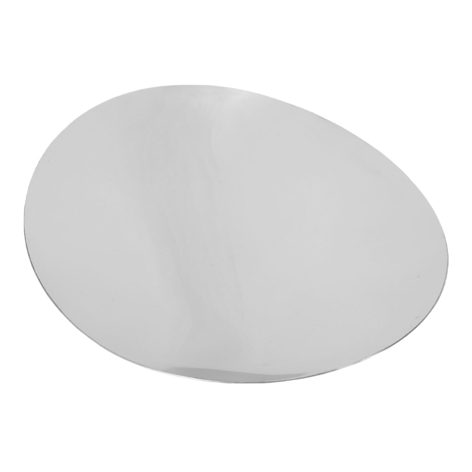 Bandeja para Servir Plateada, Bandeja para Servir de Acero Inoxidable con Acabado Pulido Espejo de Primera Calidad, Decorativa para Mesa de Centro con Tapete Antideslizante para Joyería, (S)