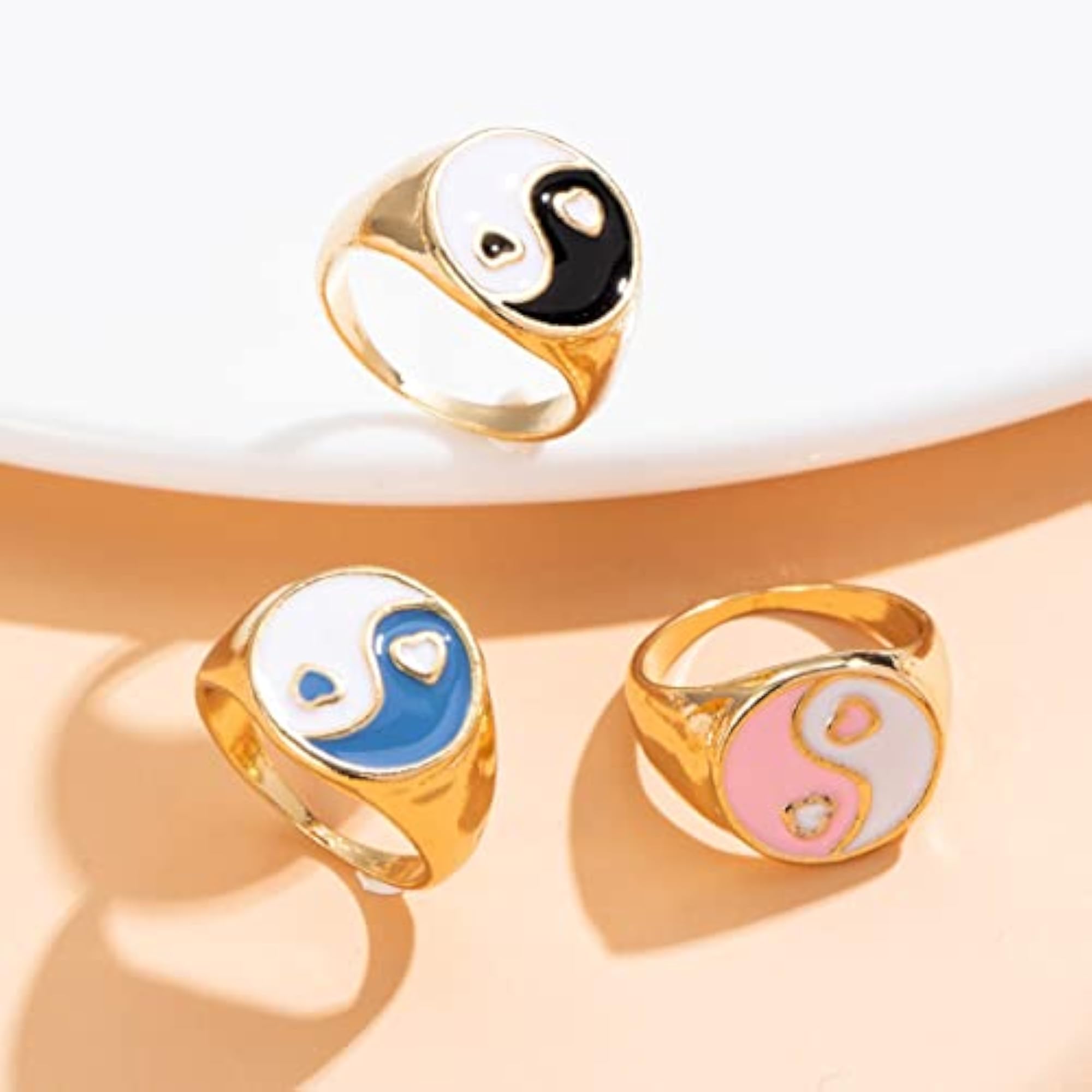 Studded Floral Plated Plushy Rings (Mixed Sizes)