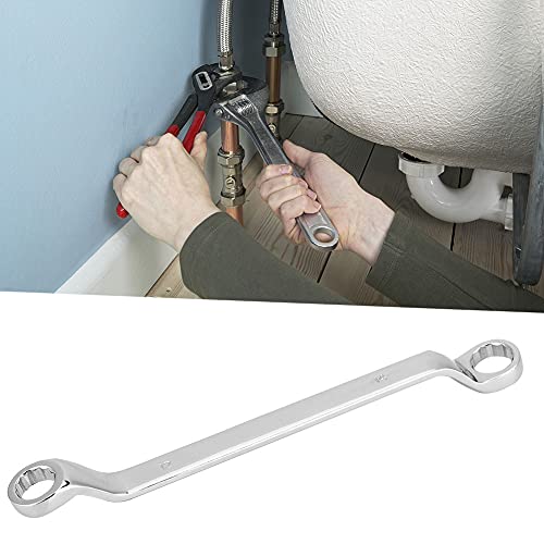 La Llave de Anillo de Anillo de Doble Empaquetado Llaves de Trinquete Extendidas de 12-14 Mm, de Mano de Acero de Alto Carbono para Desmontaje Rápido y Fijación, Previene Lesiones en el Tobillo,