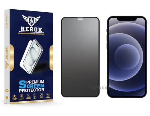 Image of DPJ Matte Anti-Glare Tempered Glass for iPhone 12 and iPhone 12 Pro (6.1 Inch) With Installation Kit | Military-Grade Screen Protector | Edge to Edge Coverage | Black [Matte] [Pack of 1]