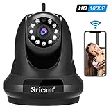 sricam cámara ip 1080p 【Función de alarma】Esta cámara de seguridad para el hogar Sricam es compatible con el empuje del teléfono, la detección de movimiento y la alarma de silbato. El video de la alarma se grabará automáticamente en la tarjeta microSD, que está lista para funcionar en la clase 10 o superior de la clase 10 Micro SD.