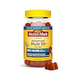 Nature Made Advanced Multivitamin Gummies 50 + for Him, Mens Multivitamins Gummies with Magnesium Citrate, Vitamin D3, Zinc, All 8 B Vitamins, 84 Multi Vitamins, 28 Day Supply
