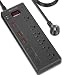 Power Strip, HITRENDS Surge Protector with 6 AC Outlets & 6 USB Charging Ports, 6 Feet Heavy Duty Extension Cord, 1625W/13A Multiplug for Home Office & Multiple USB Devices - Black