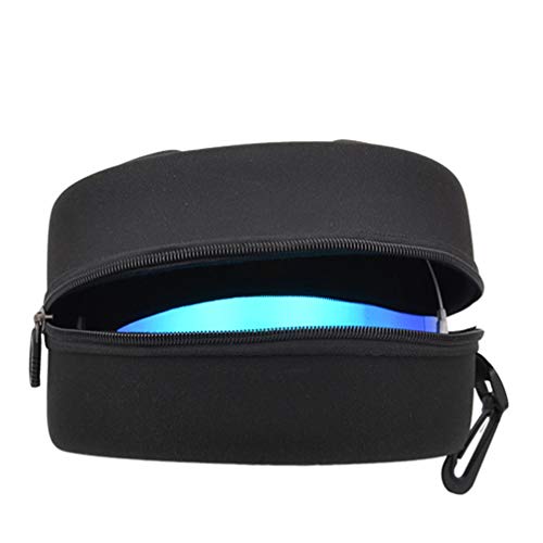 Caixa de óculos de sol portátil preta para esqui da Liobo com zíper e protetor de óculos para viagem