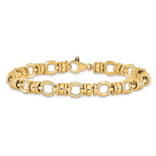IceCarats 14K Solid Yellow Gold Link Chain Bracelet