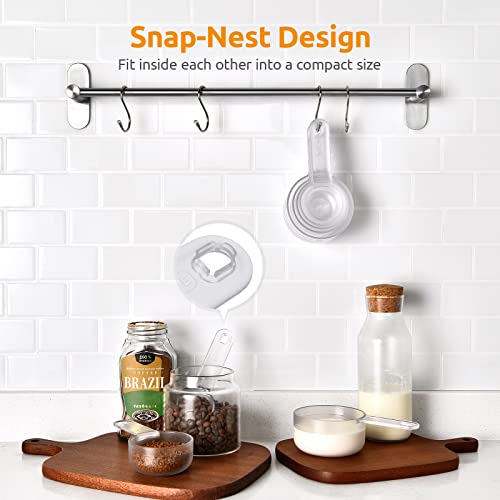Image of U-Taste 18 /8 Stainless Steel Measuring Cups Set of 5-Piece for Dry & Liquid