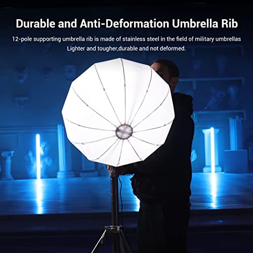 Image of SmallRig RA-L65 Lantern Softbox Quick Release-One Step, 26in Light Modifier with Fabric Barn Doors, Diffuser for SmallRig Video Light 120B, 120D, 220B, 220D and Other Bowens Mount Light-3754
