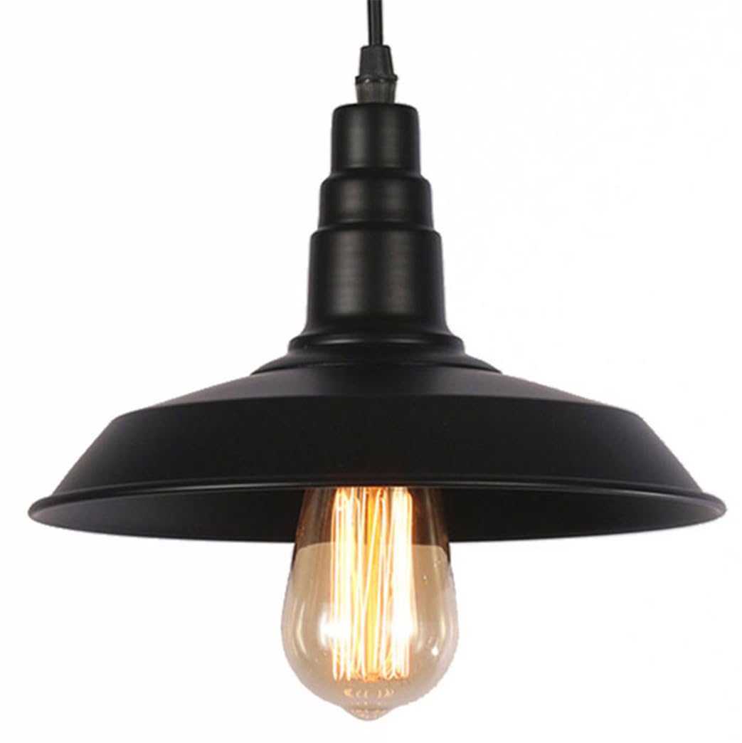 YGZPALH Rustic Industrial Pendant Light Mid Century Black Aluminum Chandelier E26
