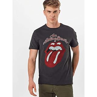The Rolling Stones T Shirt Vintage Tongue Officiel Amplified Vintage Charcoal – Image 2