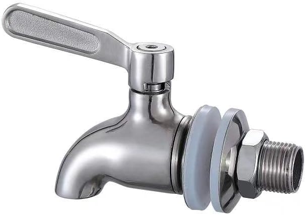 Espiga de repuesto, grifo de repuesto para dispensador de bebidas, grifo de repuesto de acero inoxidable para dispensador de bebidas (plateado)