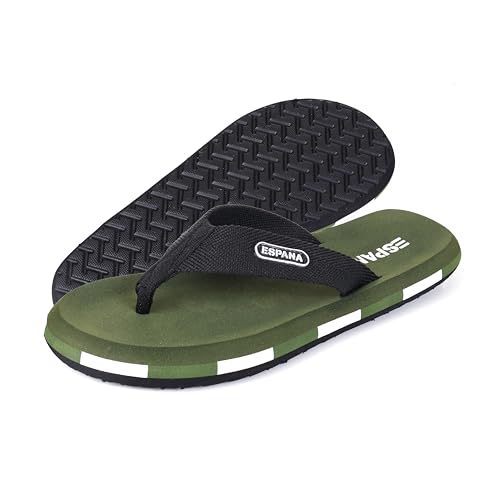 Image of ESPANA Super Soft Orthopedic Men's Slipper - Black | Soft EVA, Non Slip, Lightweight | Comfortable Flip Flops for Home | Diabetic Care Dr. Slippers with Extra Comfort | Daily Use Chappal