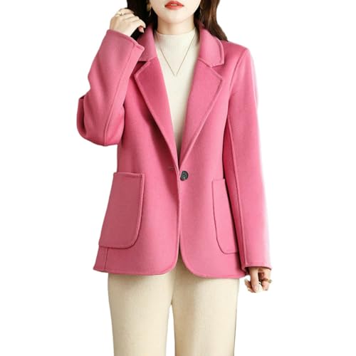 Veste courte en tweed rose en cachemire idéale pour vos sorties citadines