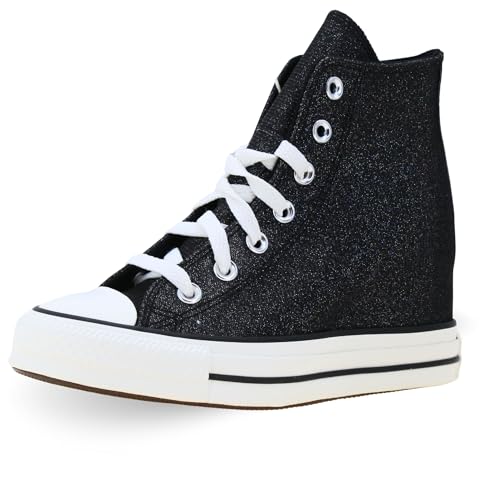 Converse Zapatillas Chuck Taylor All Star Wedge Platform Código A14568C Negro Mujer, Negro , 38 EU