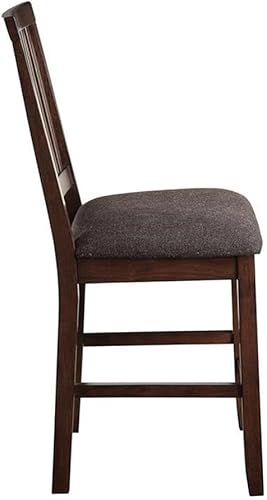 Miniatura 9 de BOWERY HILL Juego de comedor de almacenamiento de 7 piezas de madera espresso de transición