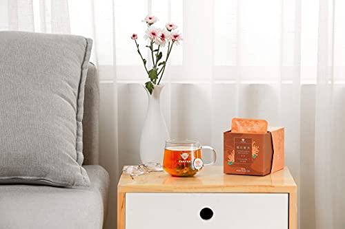 Taetea Puerh Tea Bags, Pu-Erh Assorted Tea Sachets Pack With Aged Fermented Puerh Tea Loose Leaf 12 Bags (Chrysanthemum) #TOP5